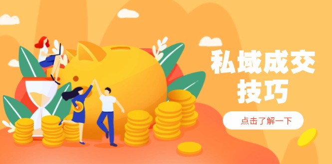 私域成交技巧，帮你从入门到精通，破解四大痛点，快速变现，轻松收钱-网创汇